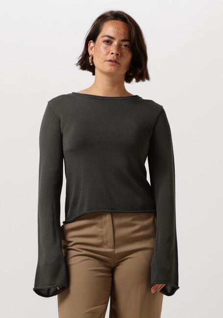 Grüne MODSTRÖM Langarmshirts IVONNEMD FLARED O-NECK - large