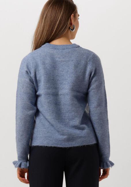 Blaue SELECTED FEMME Pullover SLFLULU LS KNIT FRILL CUFF O-NECK - large