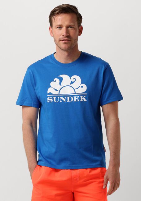 Blaue SUNDEK T-shirt M4S100 NEW SIMEON LOGO - large