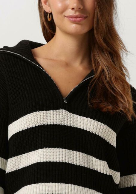 Schwarze SELECTED FEMME Pullover SLFBOOMIE LS KNIT HALF ZIP - large