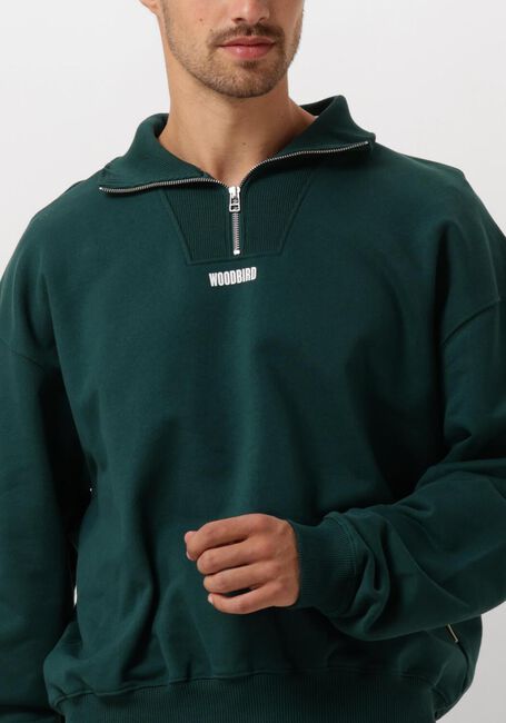 Grüne WOODBIRD Sweatshirt WBLEE HALF ZIP - large