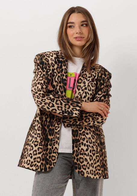 Braune ALIX THE LABEL Blazer LADIES WOVEN LEOPARD BLAZER - large