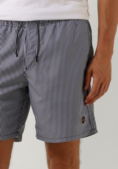 Dunkelblau SHIWI Badehosen MEN SWIMSHORT SKINNY STRIPE - large