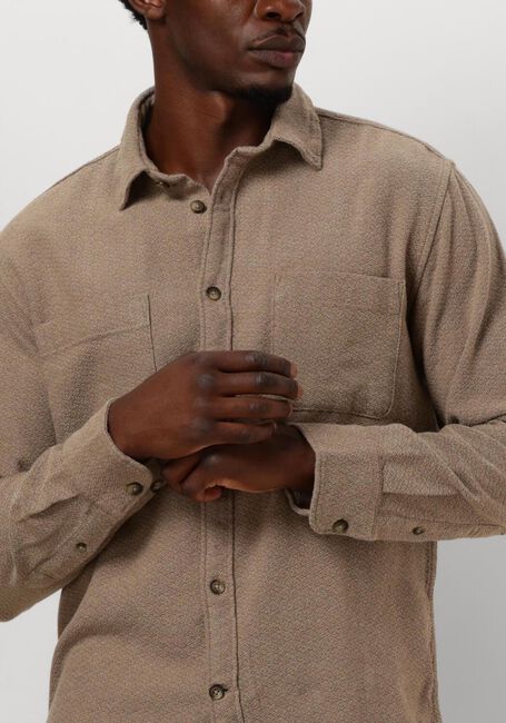 Sand SELECTED HOMME Overshirt SLHREGOWEN-GRINDLE CHECK SHIRT LS - large