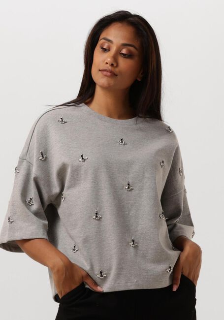 Weiße SUMMUM Sweatshirt BOXY SWEATSHIRT EMBELLISHED SWEAT - large