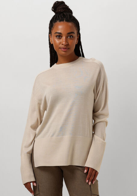 Beige RUBY TUESDAY Pullover VALLIE SOFT ROUND NECK PULLOVER HIGH BORDER - large