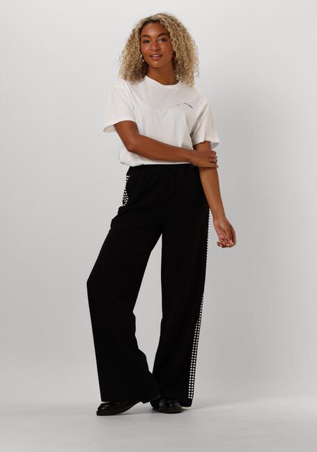 Schwarze ALIX THE LABEL Hose LADIES WOVEN PEARLS WIDE LEG PANTS - large