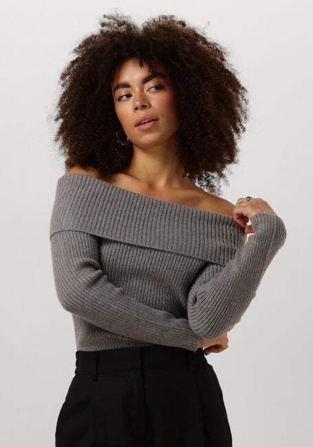 Graue MINUS Pullover FAME OFF SHOULDER KNIT PULLOVER - large