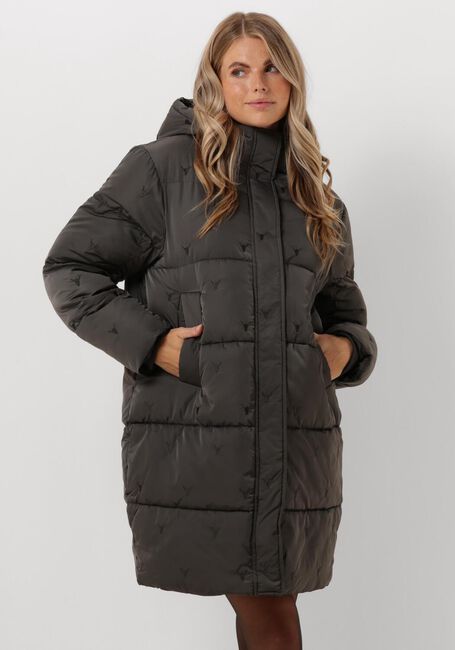 Anthrazit ALIX THE LABEL Winterjacken LADIES WOVEN BULL PUFFER COAT - large