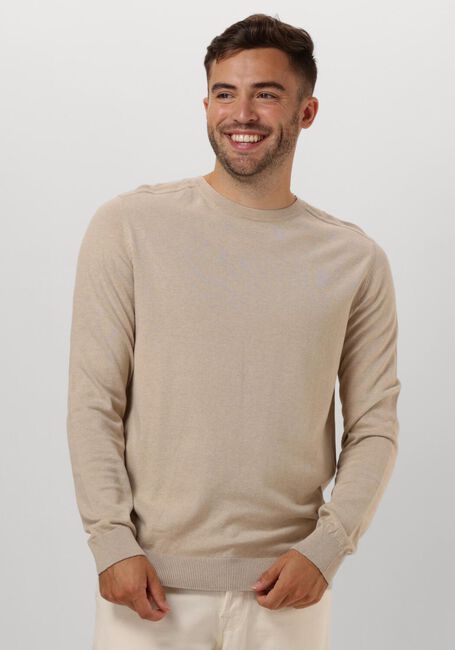 Beige SELECTED HOMME Pullover SLHBERG CREW NECK NOOS - large