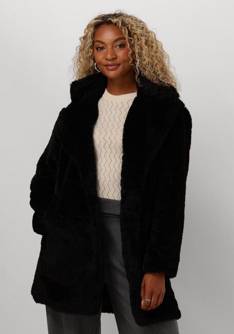 Schwarze NOTRE-V Fake-Fur-Jack NV-ECRIN - large