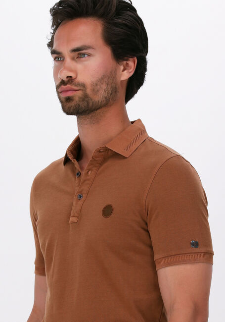 Braune CAST IRON Polo-Shirt SHORT SLEEVE POLO COTTON GD PIQUE - large