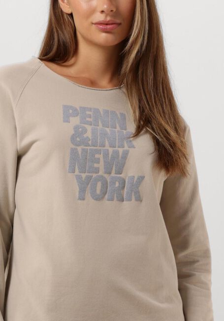 Beige PENN & INK Pullover 513 SWEATER PRINT - large