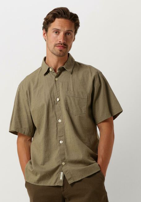 Grüne FORÉT Hemden SERENE LINEN SS SHIRT - large