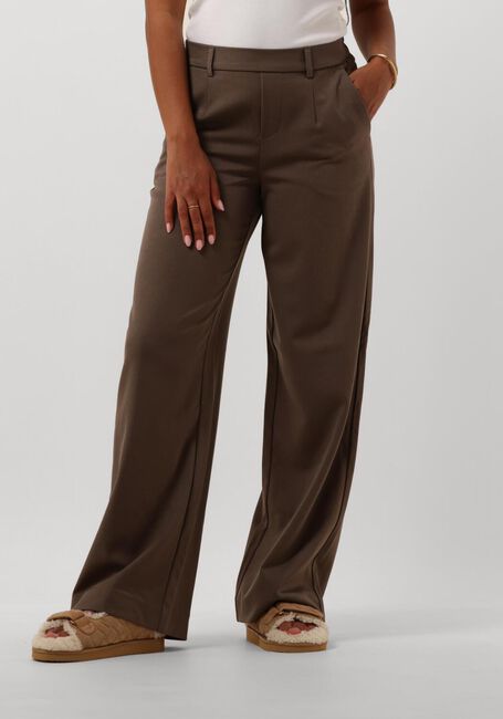 Braune OBJECT Hose OBJLISA WIDE PANT - large