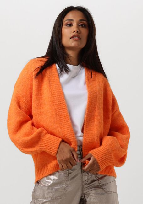 Orangene SUMMUM Strickjacke PUFF SLEEVE CARDIGAN COZY MELANGE KNIT - large