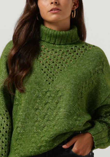 Grüne SIMPLE Rollkragenpullover KNIT-AC-PL-23-1 - large