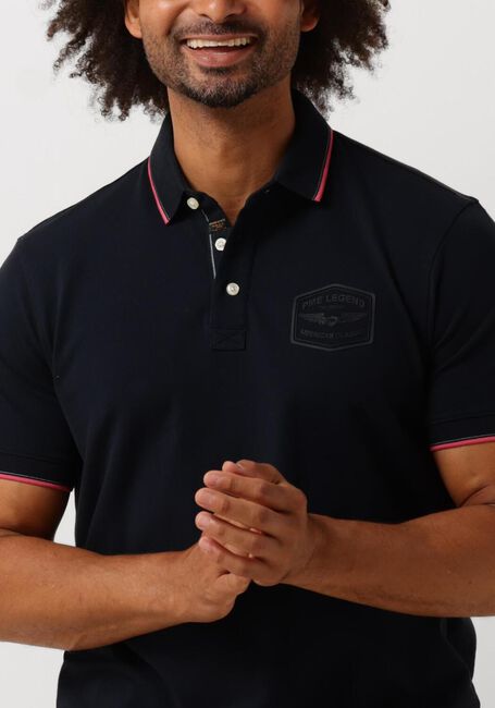 Blaue PME LEGEND Polo-Shirt SHORT SLEEVE POLO STRETCH PIQUE PACKAGE - large