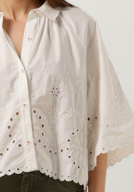 & BRODERIE | Omoda SCOTCH ANGLAISE Bluse ORGANIC Weiße SODA SHIRT COTTON IN WITH CROP
