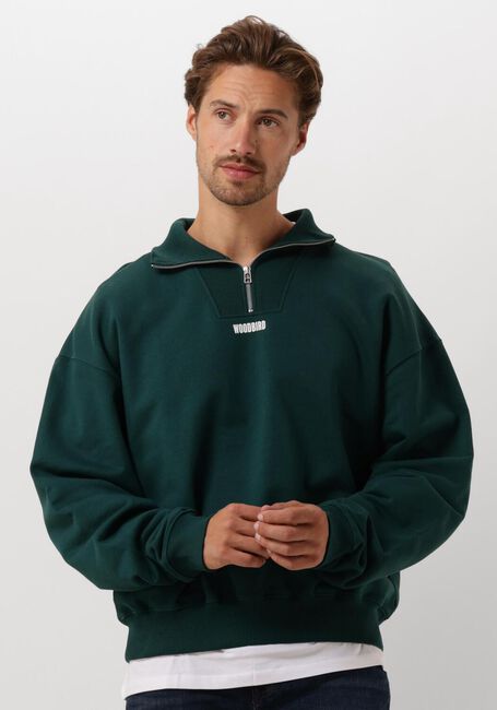 Grüne WOODBIRD Sweatshirt WBLEE HALF ZIP - large