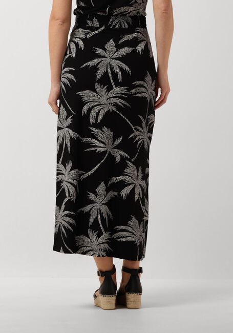 Schwarze JANSEN AMSTERDAM Maxirock VP663 JERSEY PRINTED WRAP SKIRT - large