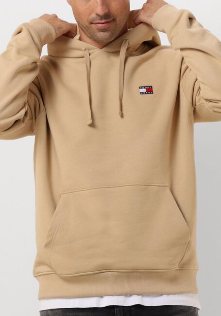 Beige TOMMY JEANS Sweatshirt TJM REG BADGE HOODIE - large