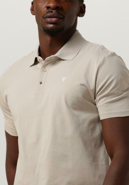 Sand PURE PATH Polo-Shirt SHORTSLEEVE POLO WITH CHEST PRINT - large
