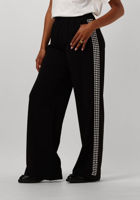 Schwarze ALIX THE LABEL Hose LADIES WOVEN PEARLS WIDE LEG PANTS - large