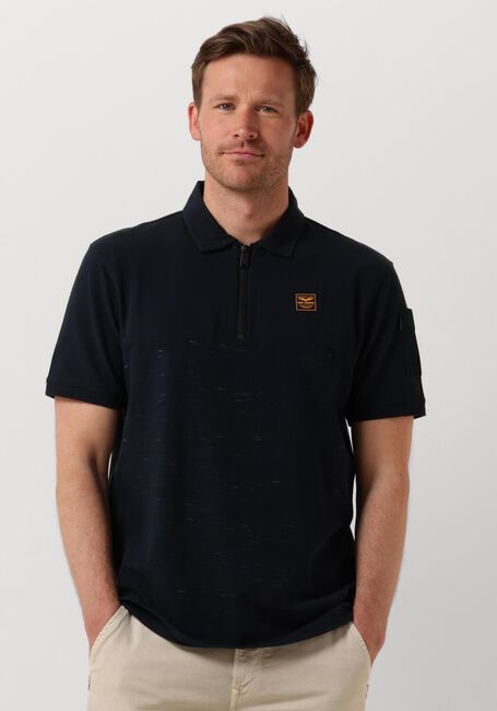 Blaue PME LEGEND Polo-Shirt SHORT SLEEVE POLO CARGO INJECTED BLOCK - large