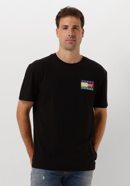 Schwarze TOMMY JEANS T-shirt TJM REG POP COLOR FLAG - large