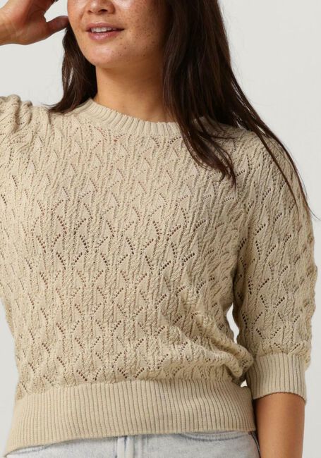 Sand MINUS T-shirt LAMINA HALF SLEEVE KNIT PULLOVER - large