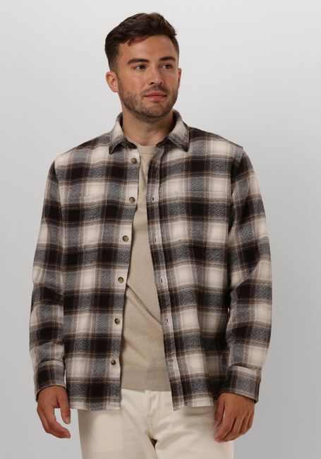 Braune SELECTED HOMME Overshirt SLHREGOWEN-GRINDLE CHECK SHIRT LS - large