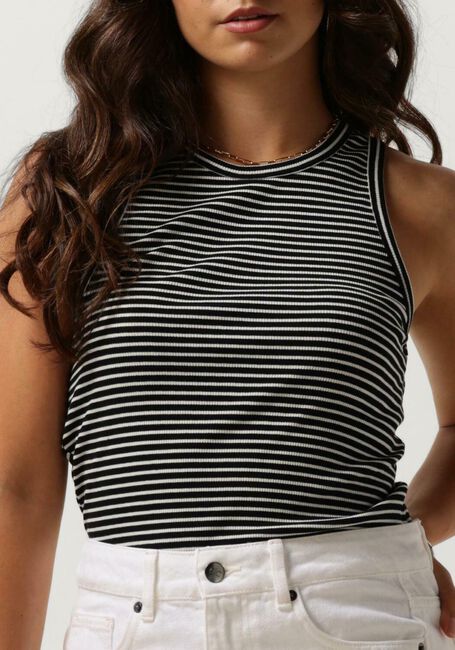 Schwarze CO'COUTURE Top SARA STRIPE RIB TANK TOP - large