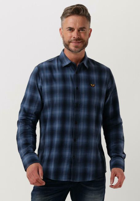 Blaue PME LEGEND Casual-Oberhemd LONG SLEEVE SHIRT CTN YARN DYED TWILL CHECK - large