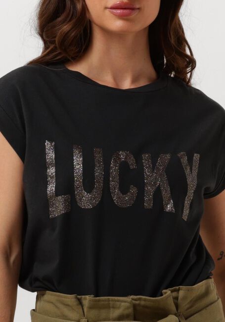 Schwarze BY-BAR T-shirt THELMA LUCKY TOP - large