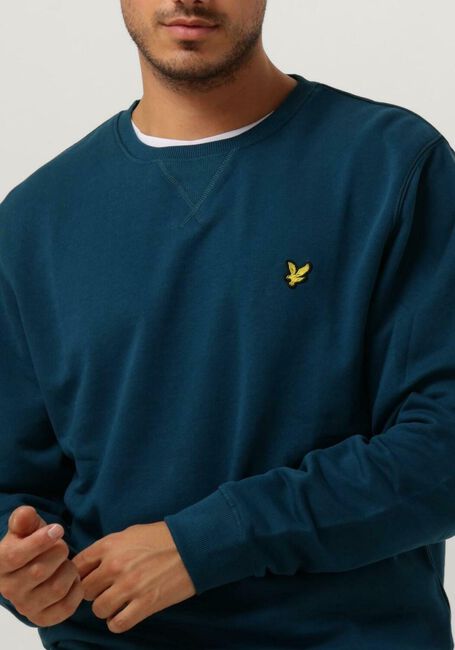 Blaue LYLE & SCOTT Pullover CREW NECK SWEATSHIRT - large