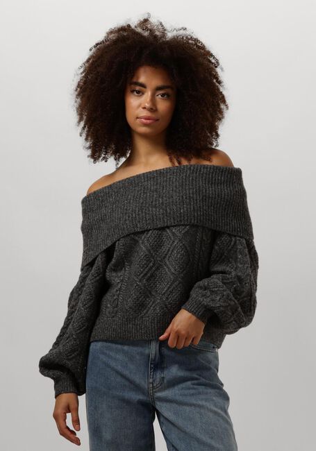 Graue GESTUZ Pullover ADIEGZ OFF SHOULDER - large