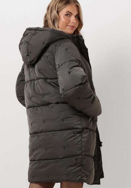 Anthrazit ALIX THE LABEL Winterjacken LADIES WOVEN BULL PUFFER COAT - large