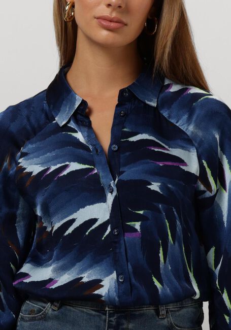 Blaue POM AMSTERDAM Bluse FEATHERS BLUE - large