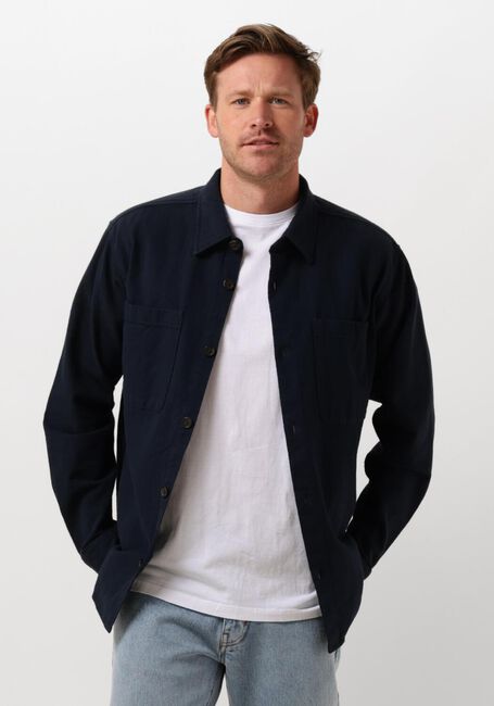 Dunkelblau SELECTED HOMME Casual-Oberhemd SLH-HEAVY TWILL OVERSHIRT LS - large