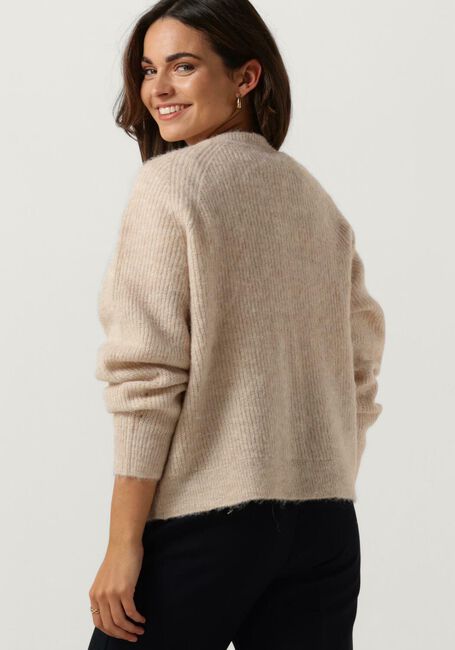 Beige SELECTED FEMME Strickjacke SLFLULU LS KNIT SHORT CARDIGAN - large