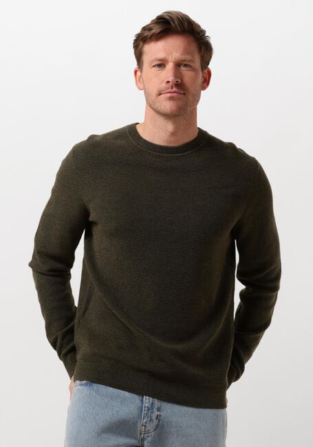 Grüne SELECTED HOMME Pullover SLHROSS LS KNIT STRUCTURE CREW NECK - large