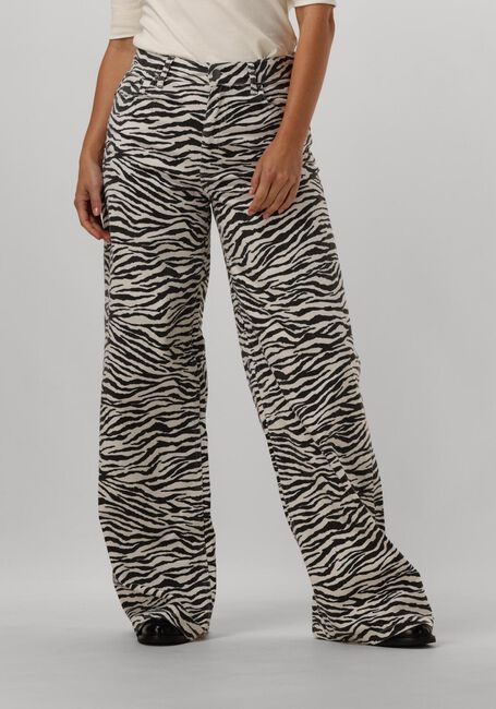 Schwarze CO'COUTURE Wide jeans ZION ZEBRA WIDE PANT - large