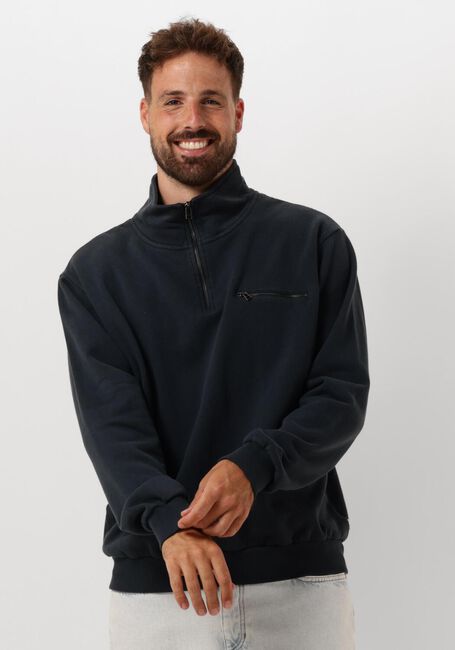 Dunkelblau FORÉT Sweatshirt LOG HALF ZIP SWEATSHIRT - large