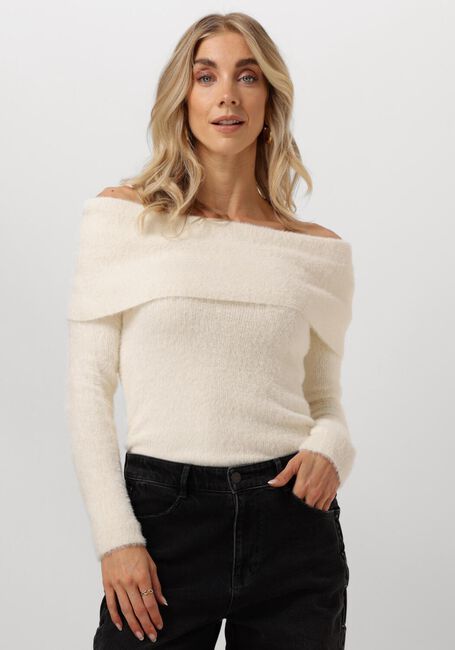 Weiße CATWALK JUNKIE Pullover OFF SHOULDER LONG SLEEVE KNIT - large