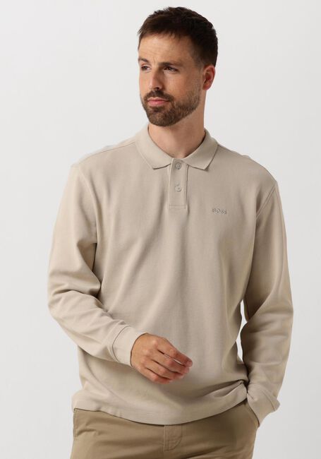 Beige BOSS Polo-Shirt PATEMPESTO LONG - large