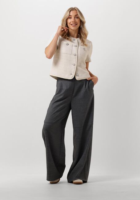 Graue OBJECT Weite Hose OBJLESLI HW LO WIDE PANTS - large