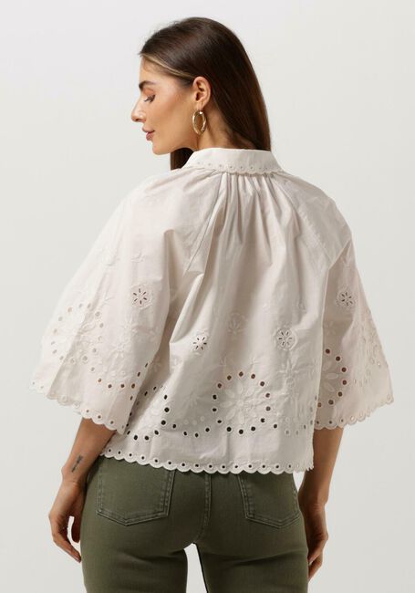 | IN WITH CROP SODA Omoda Bluse SHIRT ANGLAISE Weiße COTTON ORGANIC & BRODERIE SCOTCH