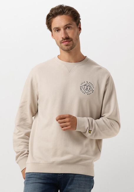 Beige LYLE & SCOTT Sweatshirt STAMP CREW NECK SWEATSHIRT - large