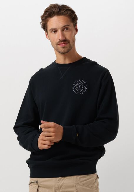 Dunkelblau LYLE & SCOTT Sweatshirt STAMP CREW NECK SWEATSHIRT - large